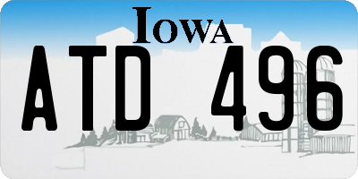 IA license plate ATD496