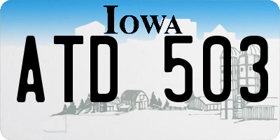 IA license plate ATD503