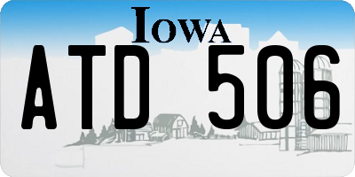 IA license plate ATD506