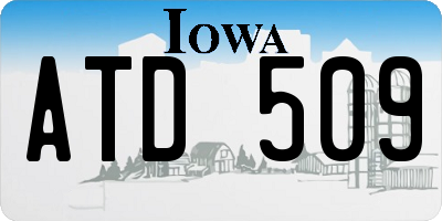 IA license plate ATD509