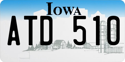 IA license plate ATD510