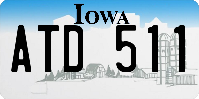 IA license plate ATD511