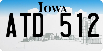 IA license plate ATD512
