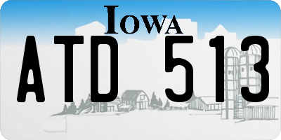 IA license plate ATD513