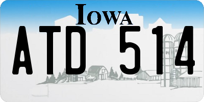 IA license plate ATD514