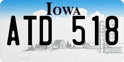 IA license plate ATD518