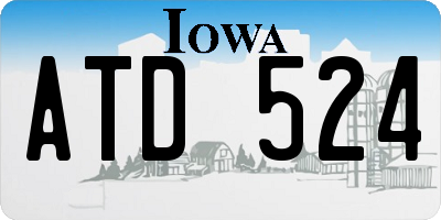 IA license plate ATD524