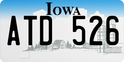 IA license plate ATD526