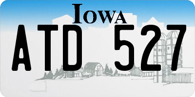 IA license plate ATD527