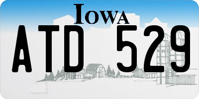 IA license plate ATD529