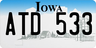 IA license plate ATD533