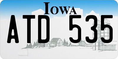 IA license plate ATD535