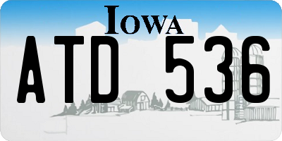 IA license plate ATD536
