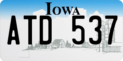 IA license plate ATD537