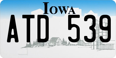 IA license plate ATD539