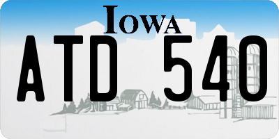 IA license plate ATD540