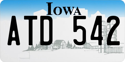 IA license plate ATD542