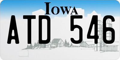 IA license plate ATD546