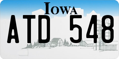 IA license plate ATD548