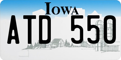 IA license plate ATD550