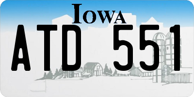 IA license plate ATD551