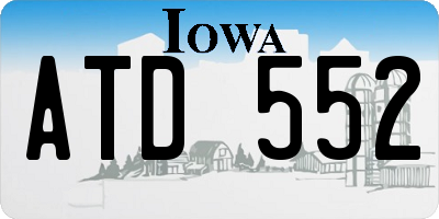 IA license plate ATD552