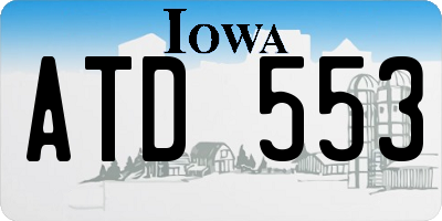 IA license plate ATD553