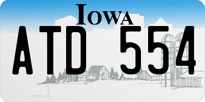 IA license plate ATD554