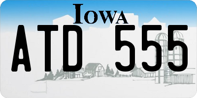 IA license plate ATD555