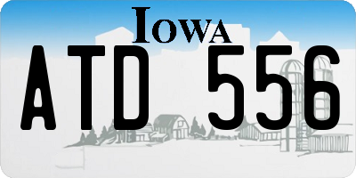 IA license plate ATD556