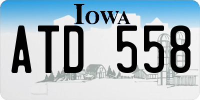 IA license plate ATD558