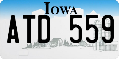 IA license plate ATD559