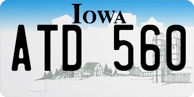 IA license plate ATD560
