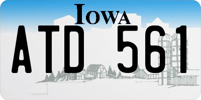 IA license plate ATD561