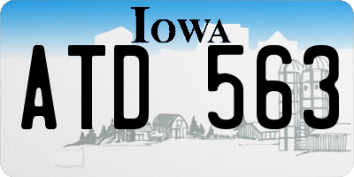 IA license plate ATD563