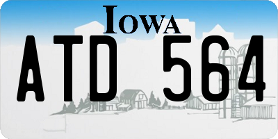 IA license plate ATD564
