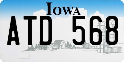 IA license plate ATD568