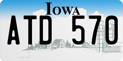 IA license plate ATD570