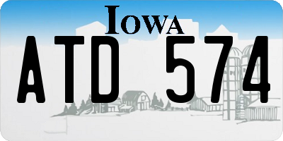 IA license plate ATD574
