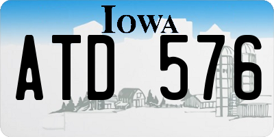 IA license plate ATD576