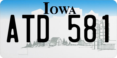 IA license plate ATD581