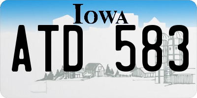 IA license plate ATD583