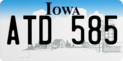IA license plate ATD585
