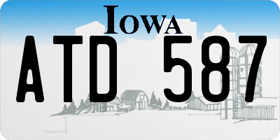 IA license plate ATD587
