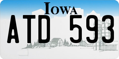 IA license plate ATD593