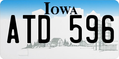 IA license plate ATD596