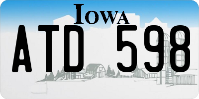 IA license plate ATD598