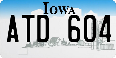 IA license plate ATD604