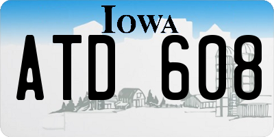 IA license plate ATD608
