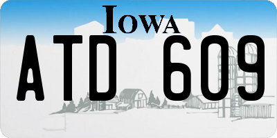 IA license plate ATD609